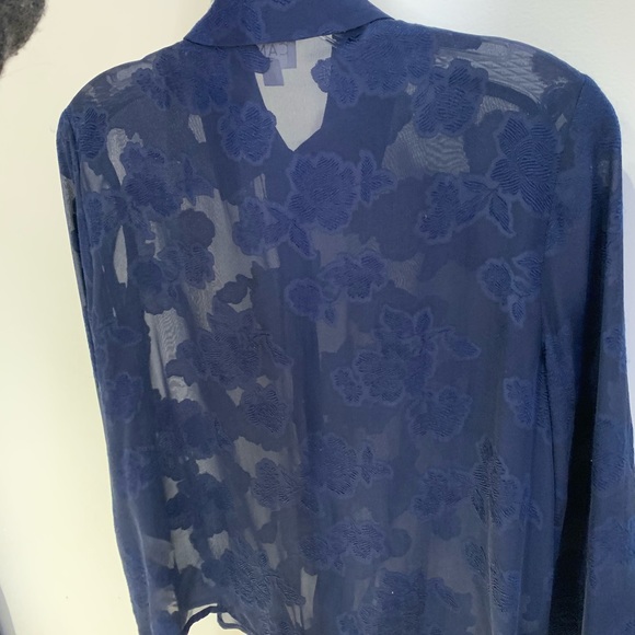 CAMI NYC - semi sheer tie front blouse - Picture 6 of 11